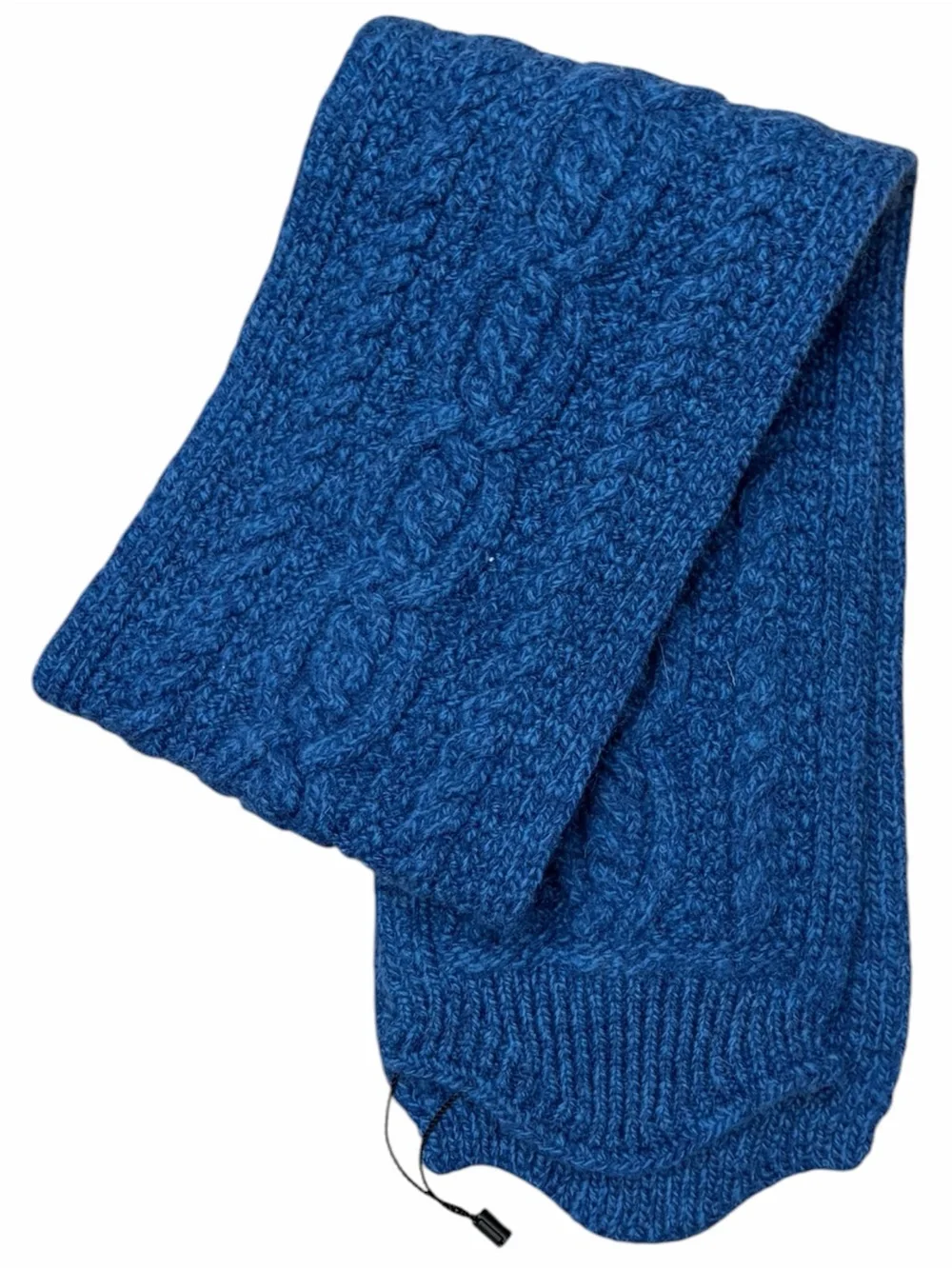 Blarney Woollen Mills Blue Merino Wool Aran Shoulder Wrap Ireland